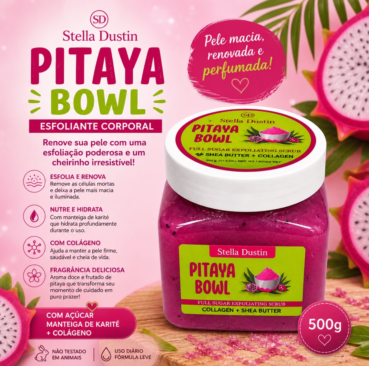 Esfoliante Stella Dustin Pitaya Bowl 500g