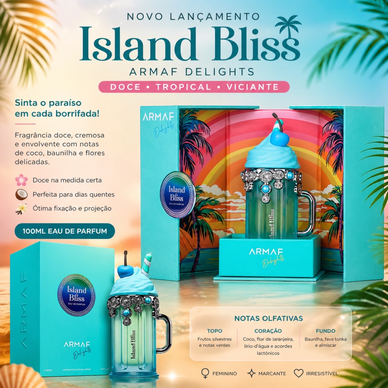 Perfume Armaf - Island Bliss linha Delights EDP 100ml