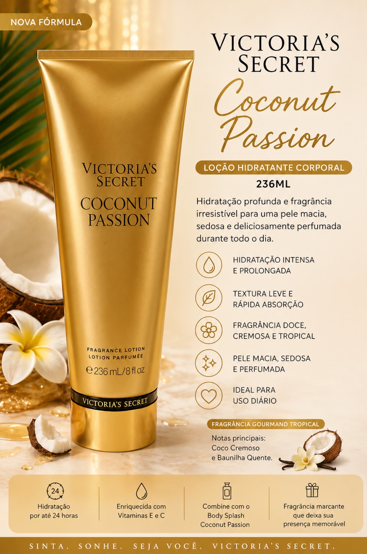 loção Hidarante Victoria’s Secret Coconut Passion 236ml