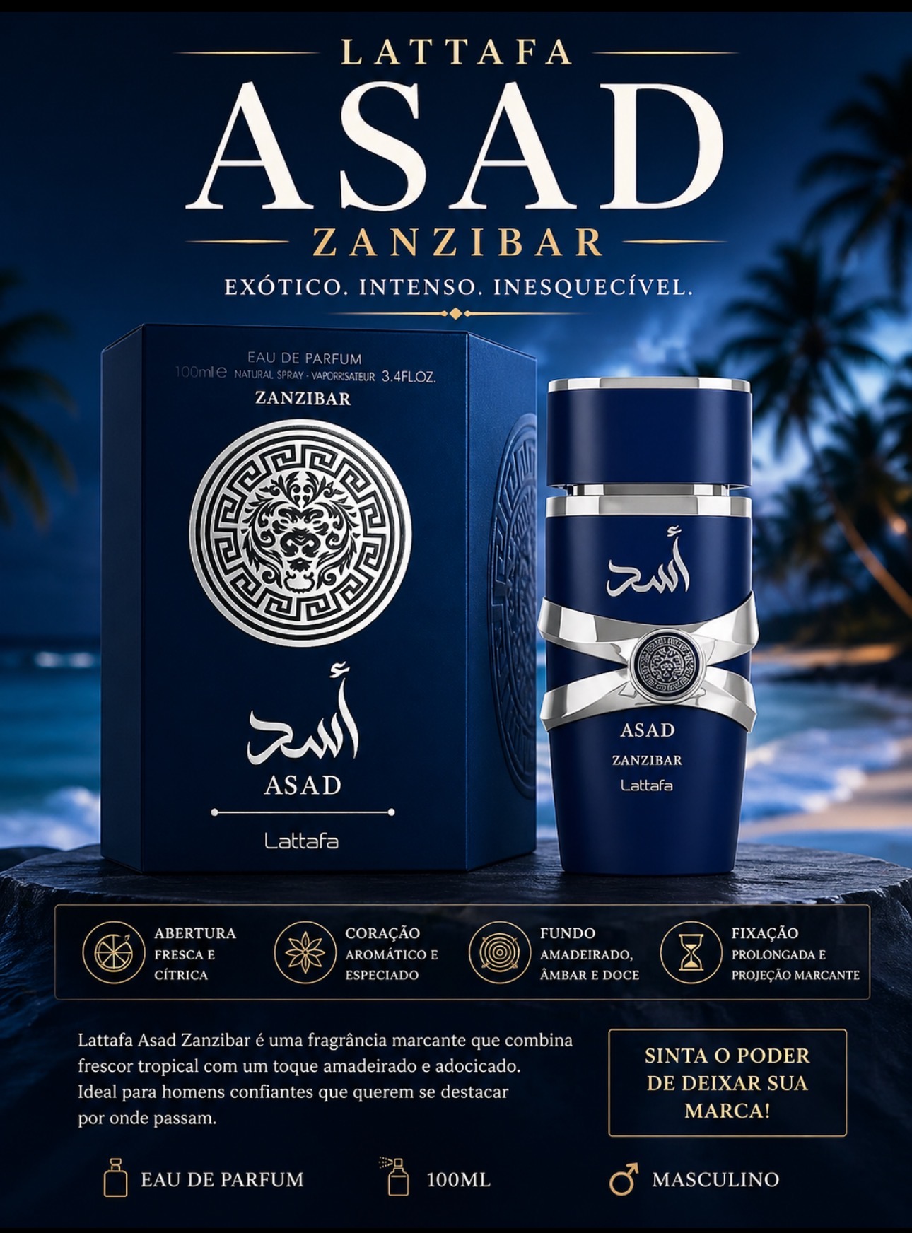 Perfume Lattafa Asad Zanzibar EDP 100ml