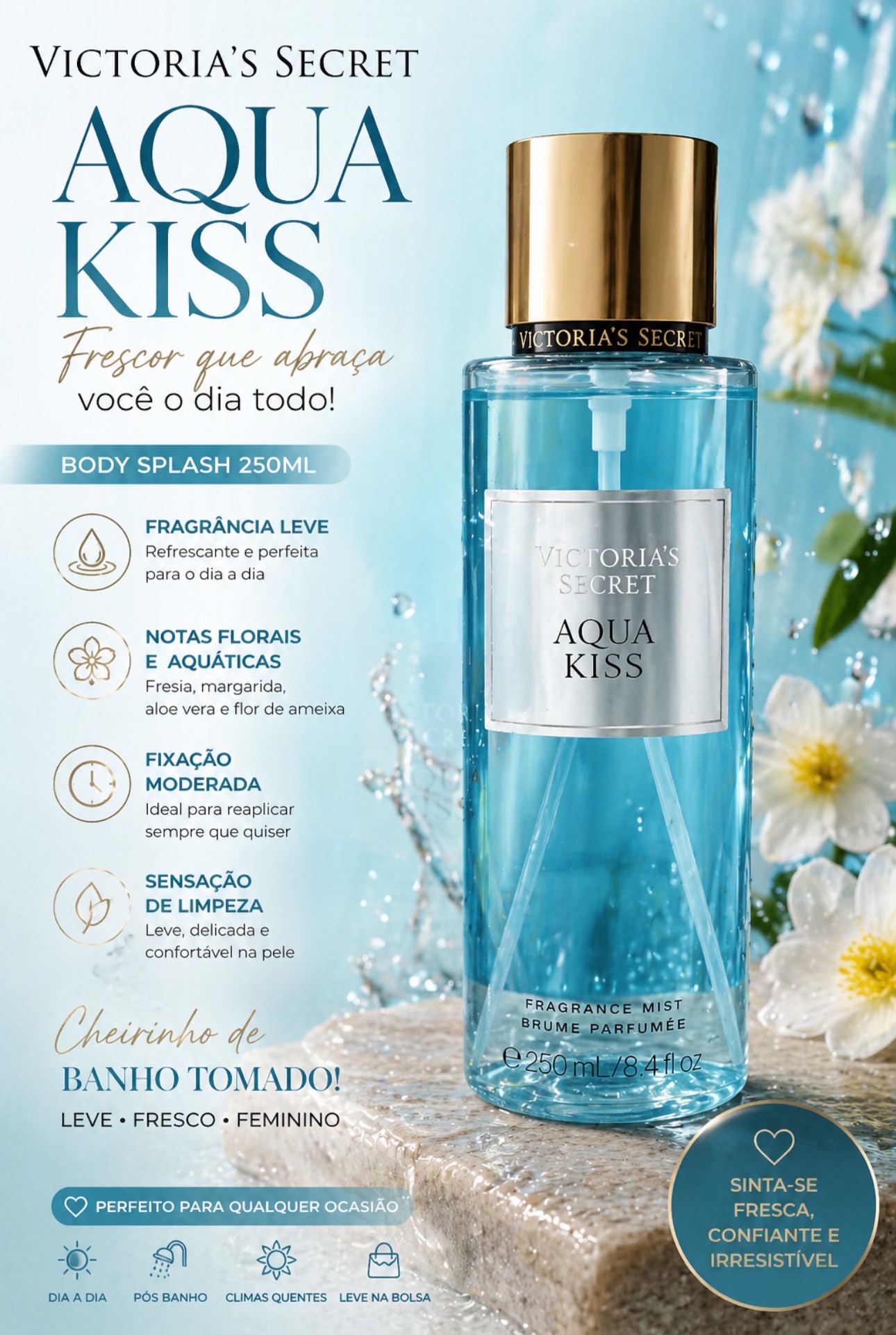 Body Splash Victoria’s Secret Aqua Kiss 250ml